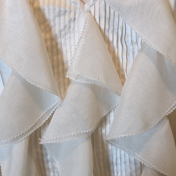 WHBM Cream Satin Ruffle Camisole – S - Picture 5 of 7